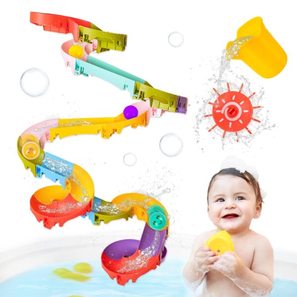 Slide Bath Toys for Kids Ages 4-8, 42 PCS